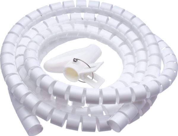 Connect IT CONNECT IT kabelhanteringsrör WINDER, 2,5 m x 20 mm, vit (kabelhanterare)