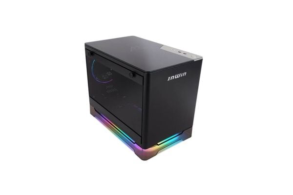 IN WIN A1 Prime - Mini-ITX-tårn - sidepanel med vindu (herdet glass) 750 watt (ATX12V 2.52/ PS/2) - svart - USB/lyd
