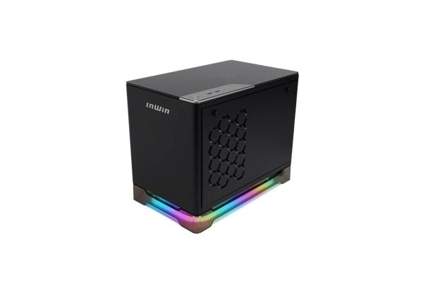 IN WIN A1 Prime - Mini-ITX-tårn - sidepanel med vindu (herdet glass) 750 watt (ATX12V 2.52/ PS/2) - svart - USB/lyd