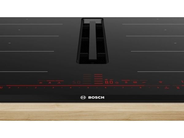 Bosch Serie 8 PXX895D66E, Svart, Innebygget, 80 cm, Sonebasert induksjon, Glass-keramikk, 4 zone(s)