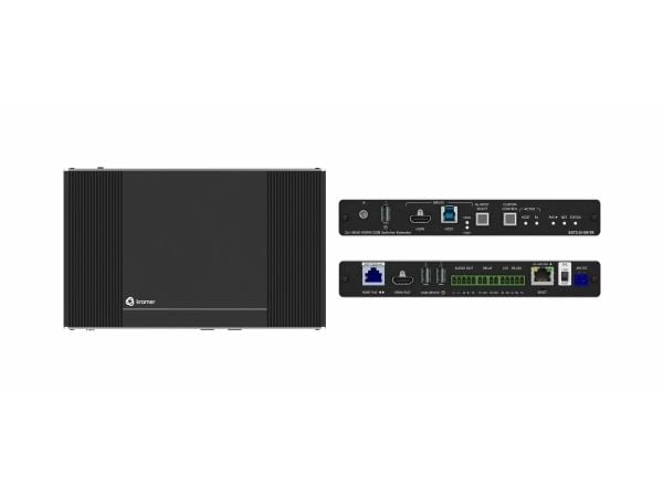 Kramer Electronics EXT3-21-XR-TR, 3840 x 2160 piksler, Konsollsender og -mottaker, Koblet med ledninger (ikke trådløs), Sort, HDCP