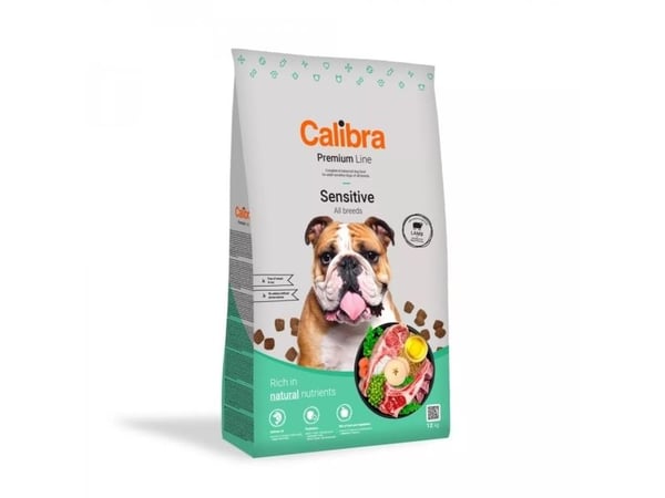 Calibra Dog Sensitive lamm + karma för hund - 12 kg