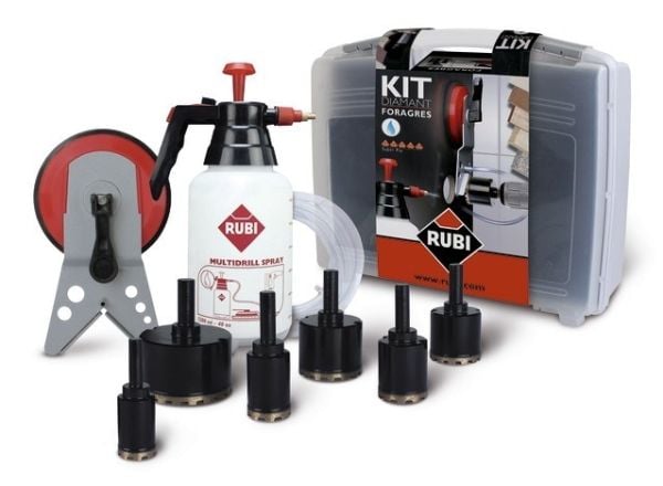 RUBI 50903, Drill, Drill bit set, Sort, Grå, Rød, Ø 3/4”, 1 1/8”, 1 3/8”, 1 3/4", 2” / 2 1/2” (Ø 20, 28, 35, 43, 50, 65 mm)