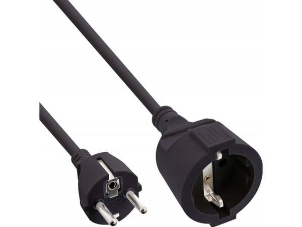 InLine 16401, 1,5 m, Svart, 1.5 mm ², GS, 55 mm, 1500 mm