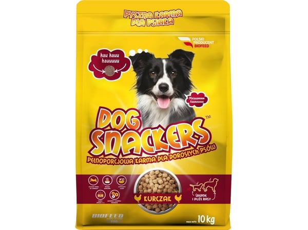 BIOFEED Dog Snackers Adult medium & large Chicken - tørfoder til hunde - 10kg
