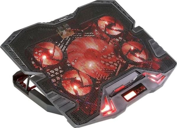 EvolvEO Ania 5R laptop-kjøleplate, 5x vifter, rød bakgrunnsbelysning