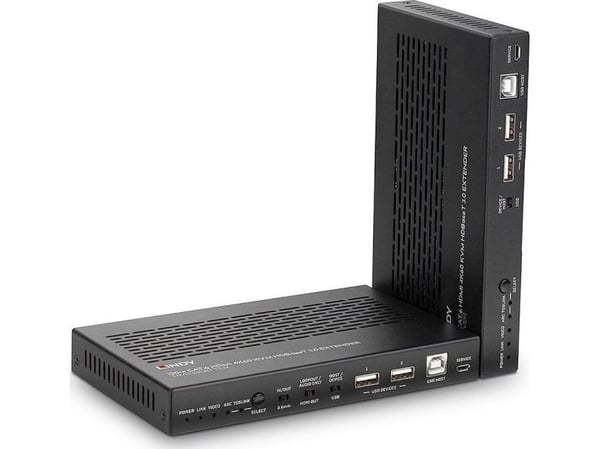 Lindy 38344, Sender og Mottaker, Koblet med ledninger (ikke trådløs), 100 m, Cat6a, 3840 x 2160 piksler, 60 Hz