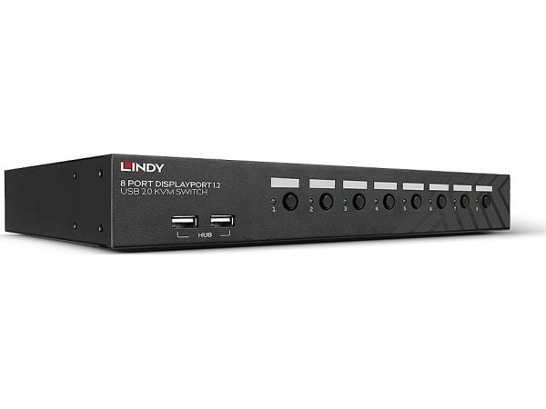 Lindy 39540, 3840 x 2160 piksler, 4K Ultra HD, Rack-montering, 1U, Svart