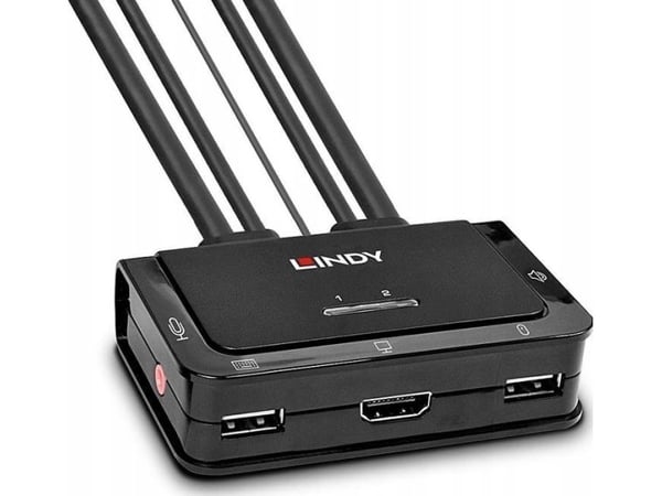 Lindy 42345, 4096 x 2160 piksler, 4K Ultra HD, Rack-montering, Svart