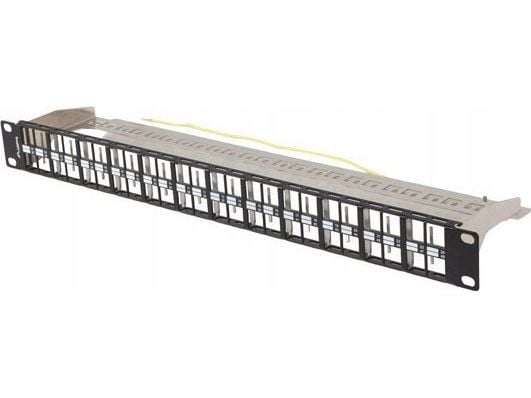 Lanberg Patch Panel tomt 48 porter 1U 19" FTP for Keystone-moduler svart