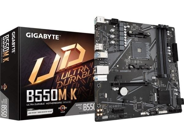 GIGABYTE B550M K, AMD, Uttag AM4, AMD Ryzen™ 5, Uttag AM4, 128 GB, DDR4-SDRAM