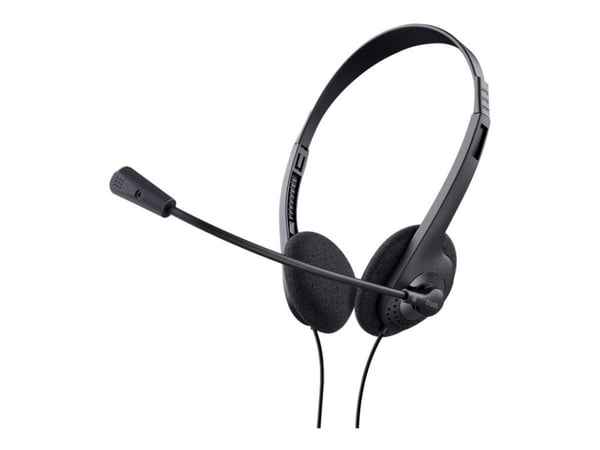 Trust Chat - Hodesett - on-ear - kablet - 3,5 mm jakk - svart Trust Chat - Hodesett - on-ear - kablet - 3,5 mm jakk - svart
