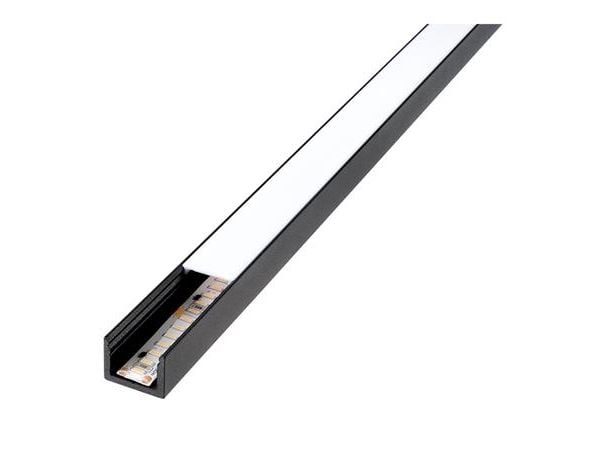 SG ARMATUREN StripLine 1,8m Sort profil påbygget