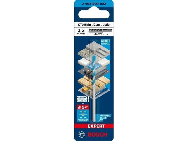 Bosch BOR CYL MULTICONSTRUCTION 3,5X70MM BOR CYL MULTICONSTRUCTION 3,5X70MM