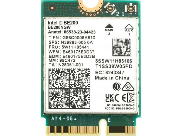 Intel Wi-Fi 7 BE200 - Nettverksadapter - M.2 2230 - Wi-Fi 6E, Bluetooth, Wi-Fi 7