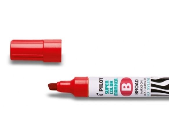 Pilot SCA-B, Super Color, Röd, Mejselspets, Röd, Vit, 2 mm, 4,5 mm, 1 styck