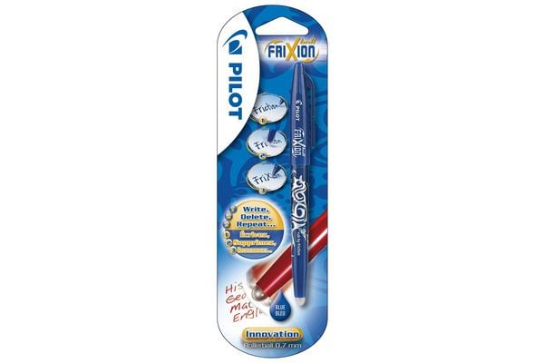 Pilot FriXion Ball, penn, Blå, Blå, Plast, Blister, 1 stk
