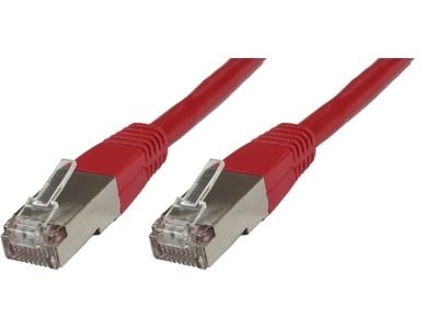 MicroConnect - Nettverkskabel - RJ-45 (hann) til RJ-45 (hann) - 15 cm - 6 mm - SFTP - CAT 6 - halogenfri, rund, flertrådet - rød