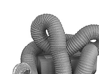 FLEX-125 Flexslange - PVC-belagt aluminiumsfolie på stålspiral L=5000