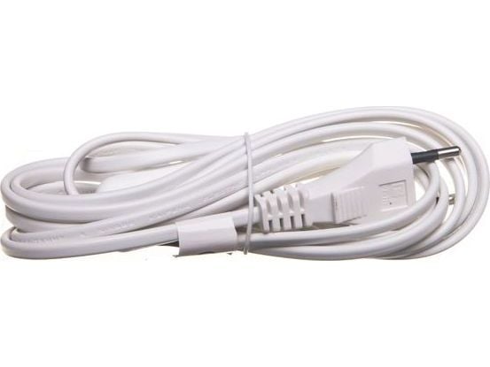 Strømkabel AC med plugg 2 m, bryter og loddeuttak opptil 2,5A PVC 2×0,75mm² hvit EMOS