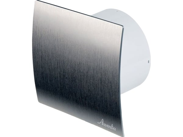 AWENTA baderomsventilator Escudo Awenta WES125H Ø125mm 175m3/h 18W 230V med fuktsensor og tidsforsinkelse sølv