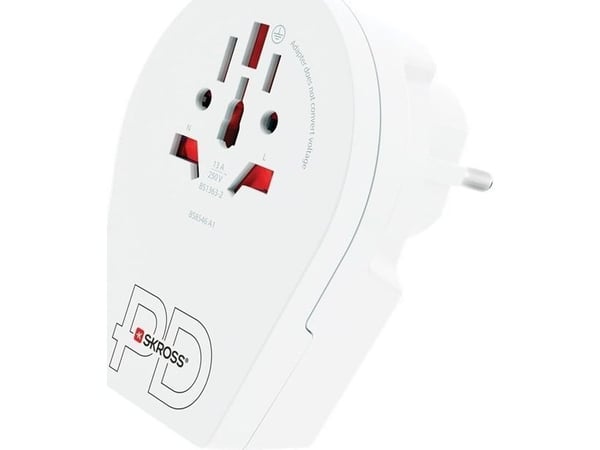 Skross 1.500290, Type F, Universell, Type B, Type A, Type B, Type C, Type G (UK), Type I (AU), Type J (CH), Type L (IT), Type N (BR), 100 - 250 V, ...