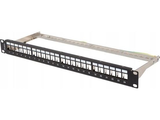Lanberg LANBERG LANBERG Patch Panel Blank 24 Port 1U 19inch FTP Keystone-moduuleille Musta