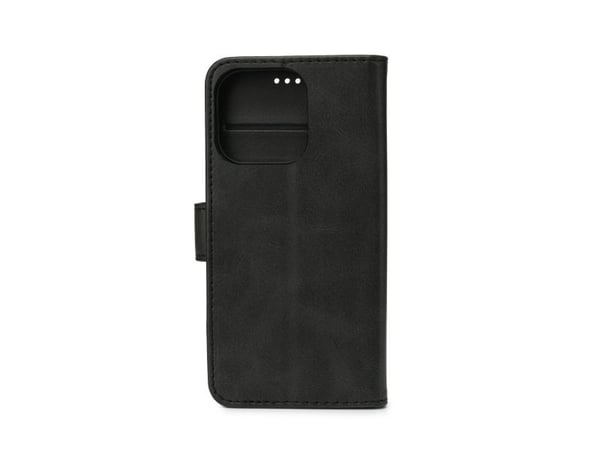 eSTUFF WALES - Lommebok for mobiltelefon - polyuretan (PU) - svart - for Apple iPhone 14 Pro