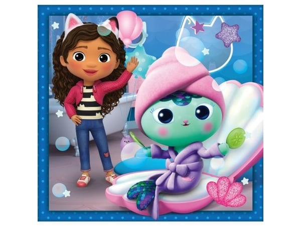 Clementoni puslespill 3x48 brikker SuperColor Kattedomen Gabi. Gabby's Dollhouse 25300