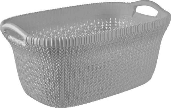 Curver Knit tvättkorg 40 L ljusgrå