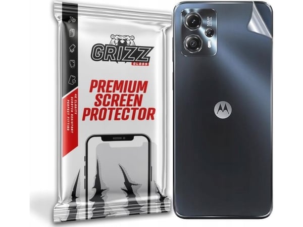 GrizzGlass beskyttelsesfilm bak GrizzGlass SatinSkin til Motorola Moto G23
