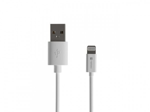 NATEC NKA-2149, 2 m, Lightning, USB A, urosliitin, urosliitin, valkoinen