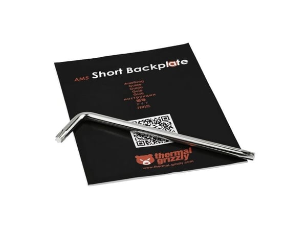 Thermal Grizzly TG-SB-R7000, Bagplate, Aluminium, Polykarbonat (PC), Sort, Sokkel AM5