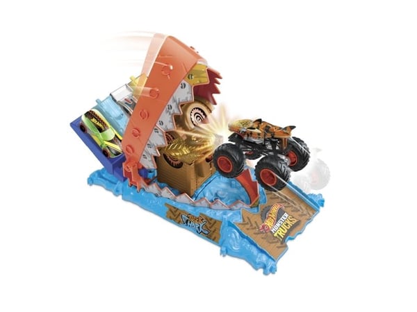 Hot Wheels Monster Trucks ARENA SMASHERS TREASURE CHOMP CHALLENGE-lekset, Action/äventyr, 4 År, Multifärg, Plast, Metall