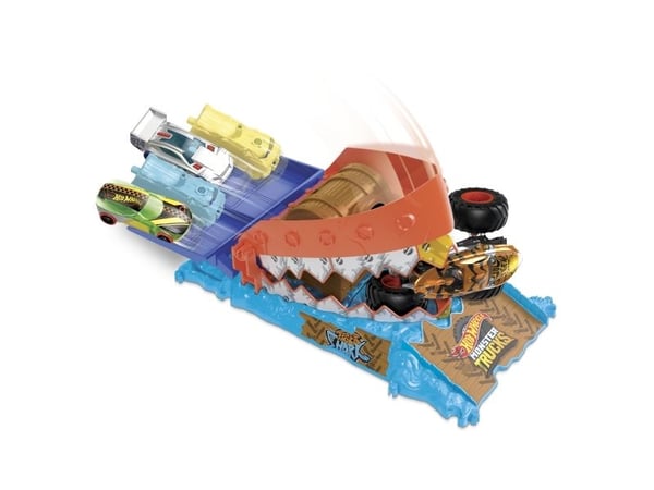 Hot Wheels Monster Trucks ARENA SMASHERS TREASURE CHOMP CHALLENGE-lekset, Action/äventyr, 4 År, Multifärg, Plast, Metall