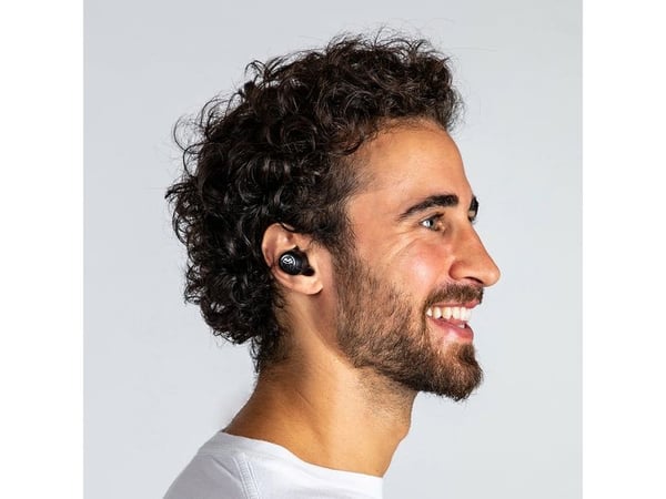 JLab JBuds 3 - True wireless-hodetelefoner med mikrofon - i øret - Bluetooth - aktiv støydemping - svart