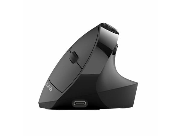 JLab JBUDS ERGONOMIC, högerhand, Vertikal design, Trådlös RF + Bluetooth, 2400 DPI, Svart