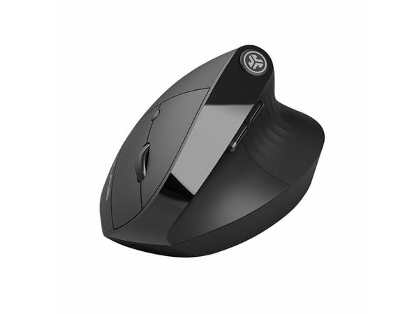 JLab JBUDS ERGONOMIC, Høyre hendt, Vertikalt design, RF trådløs + Bluetooth, 2400 DPI, Svart