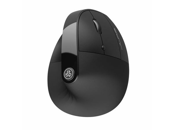 JLab JBUDS ERGONOMIC, Høyre hendt, Vertikalt design, RF trådløs + Bluetooth, 2400 DPI, Svart
