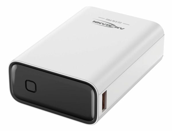 Ansmann PB222PD, 20000 mAh, Lithium Polymer (LiPo), Power Delivery, Programmable Power Supply (PPS), Quick Charge 3.0, SuperCharge, 22,5 W, Hvit