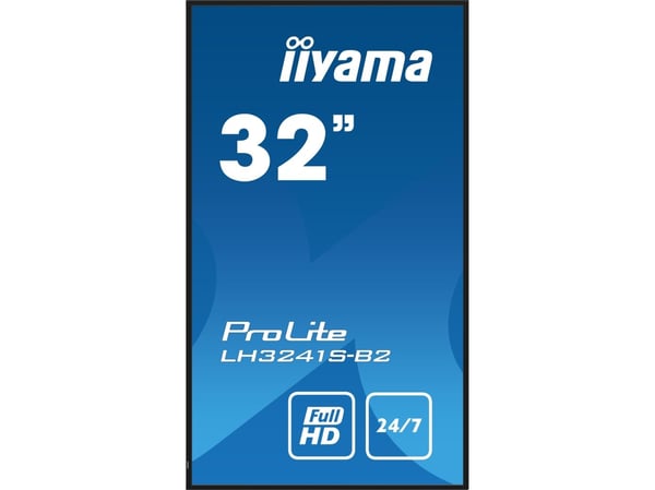 iiyama ProLite LH3241S-B2 - 31.5" Diagonalklasse LED-bakgrunnsbelyst LCD-skjerm - intelligent skilting - med innebygd SoC-mediespiller - 1080p 1920...