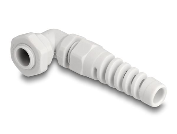 Delock - Kabelgland - strain relief, 90° angled, PG7 - grå, RAL 7035
