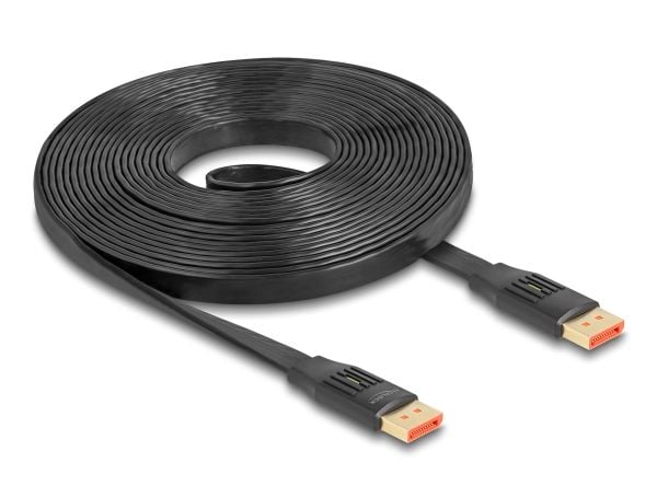 Delock - DisplayPort-kabel - DisplayPort (hann) til DisplayPort (hann) - DisplayPort 1.4 - 5 m - 8K 60Hz støtte, opptil 32,4 Gbps-datahastighet, gu...
