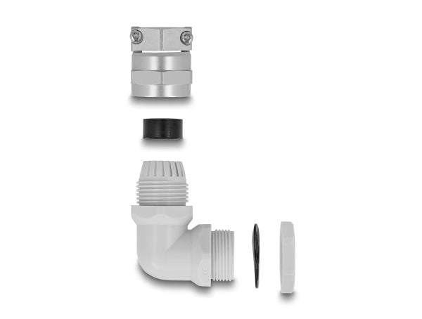 DeLOCK 60594, Grå, Plast, 1 st, Vinklad, PG11, 9 mm
