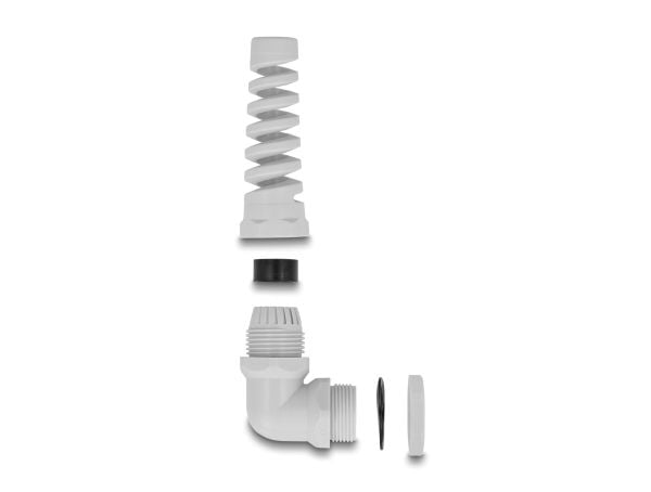 DeLOCK 60590, Grå, Plast, 1 st, Vinklad, PG21, 1 cm
