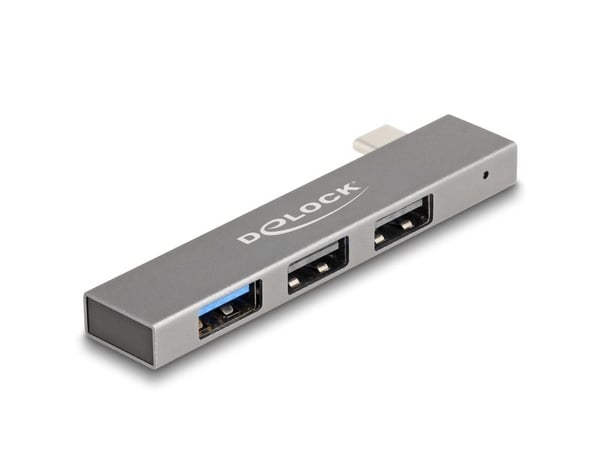 Delock - Hub - slim, 10 Gbps, with USB Type-C - 1 x USB 3.2 Gen 2 + 2 x USB 2.0 - pinne