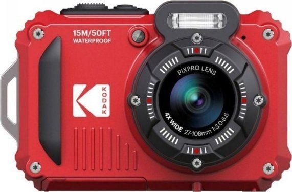 Kodak PIXPRO WPZ2, 16,76 MP, 4608 x 3456 piksler, BSI CMOS, 4x, Full HD, Rød