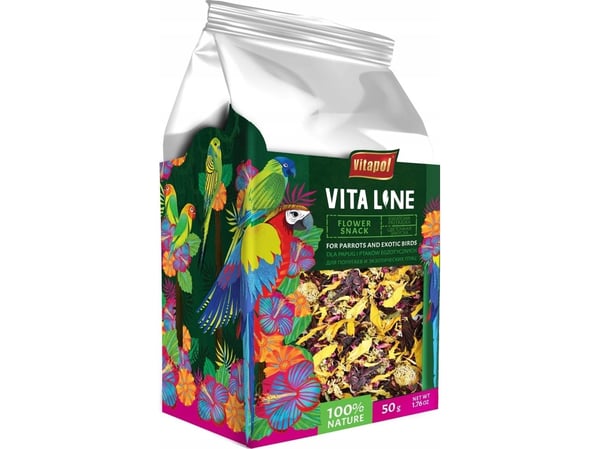 Vitapol Vitaline blomsterhals for papegøyer og eksotiske fugler 50 g, 4 stk/disp