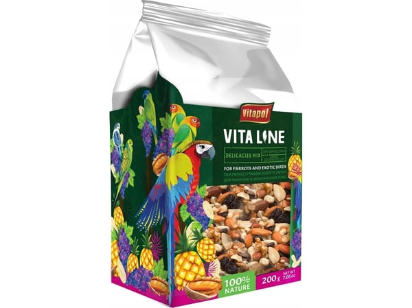 Vitapol Vitaline mix bakali for papegøyer og eksotiske fugler 200 g, 4 stk/disp