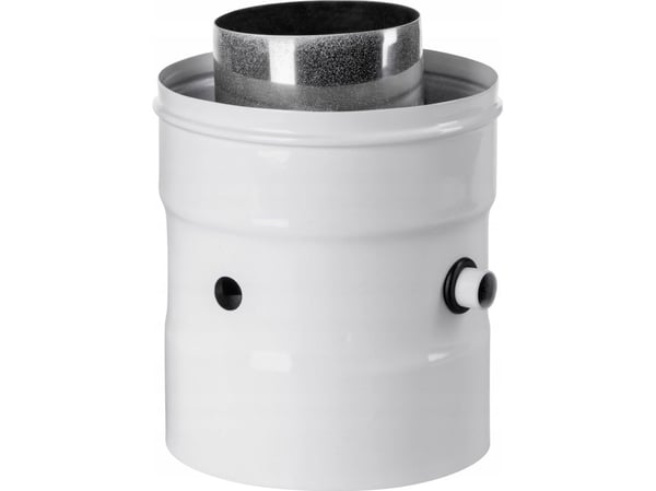 SpiroFlex-adapter 80/125 rett hvit for ACV-kjeler